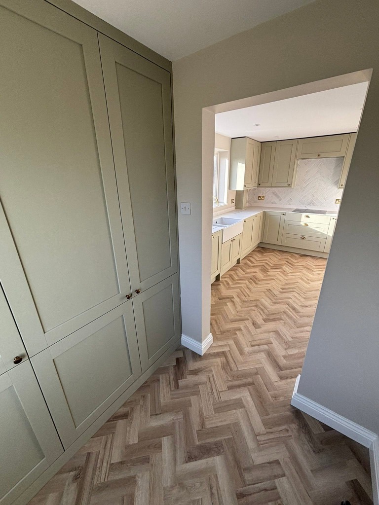 Handcrafted Bespoke Sage Green Shaker Kitchen