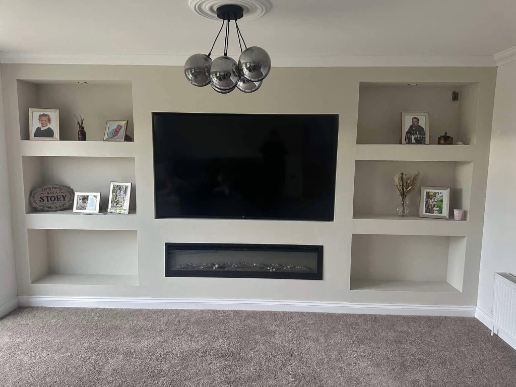 Architectural Chimney Display Media Wall